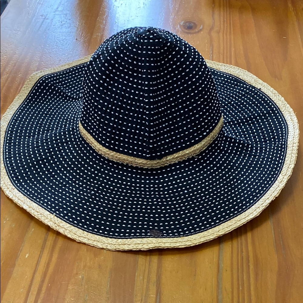CALIA by Carrie Underwood Black and Tan Wide-Brimmed Hat